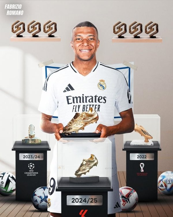 Satisfied? Mbappe joined Real Madrid in 56 games in the first season, winning 2 championships, & and winning 2 Golden Boots🌟