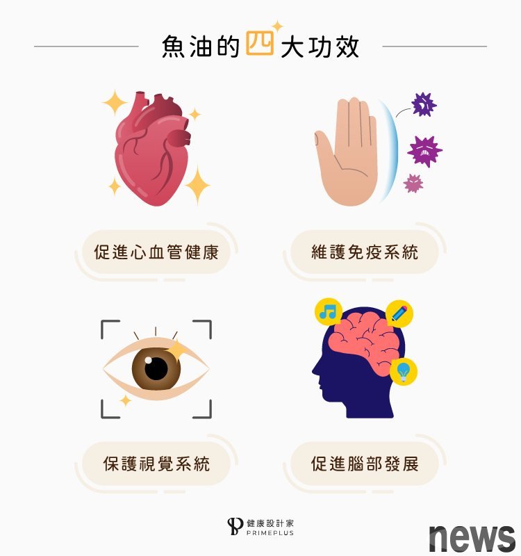 圖一/魚油的四大功效
 