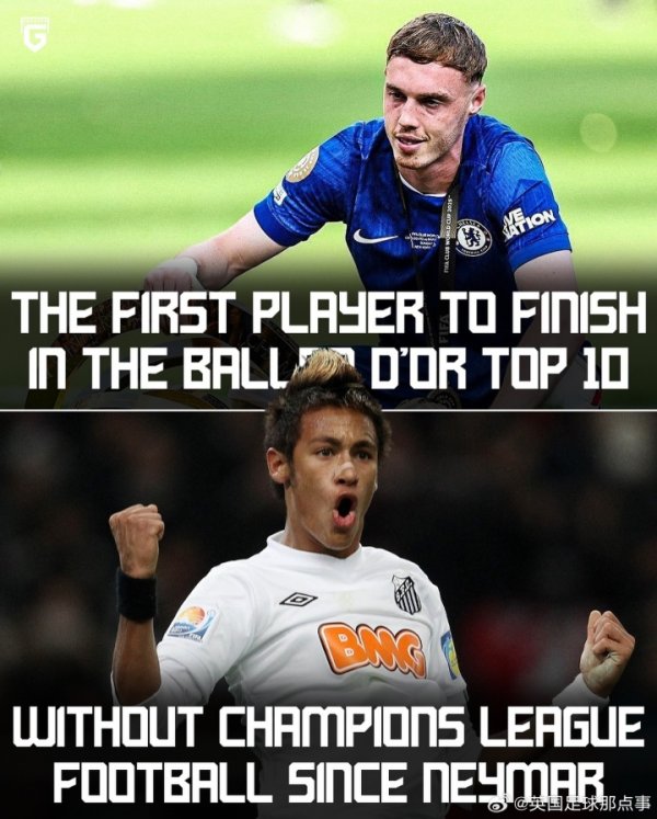 Palmer became the first player to enter the top ten in the Golden Ball without playing in the Champions League 🥶