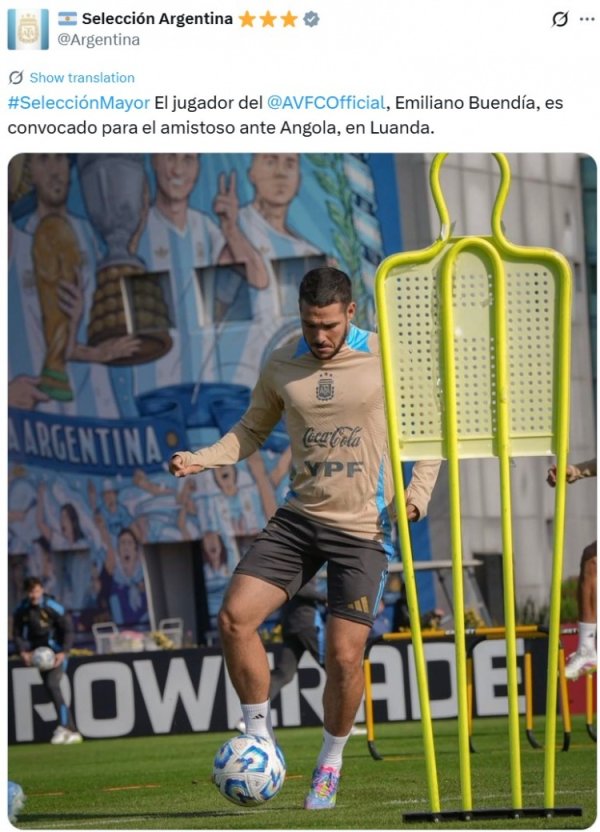 Argentina official: Recruiting Villa midfielder Buendia into this team s roster